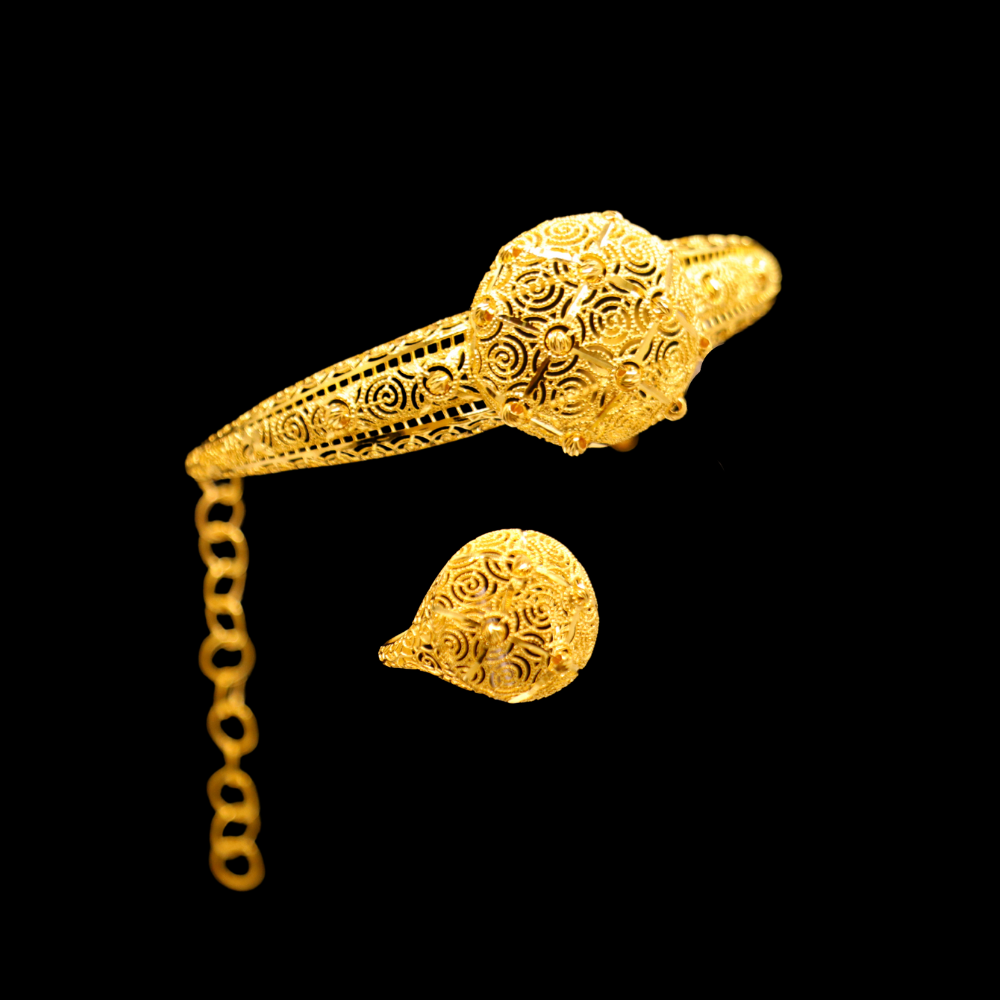 21k Gold Bangle Ring  