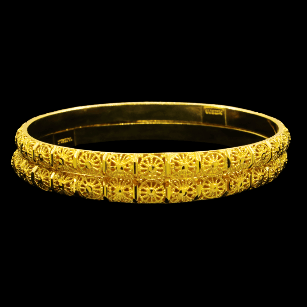 21K Gold Bangle Set (M) 