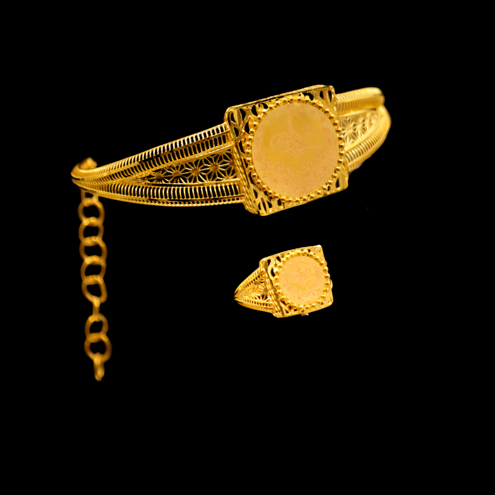 21k Gold Bangle Ring 