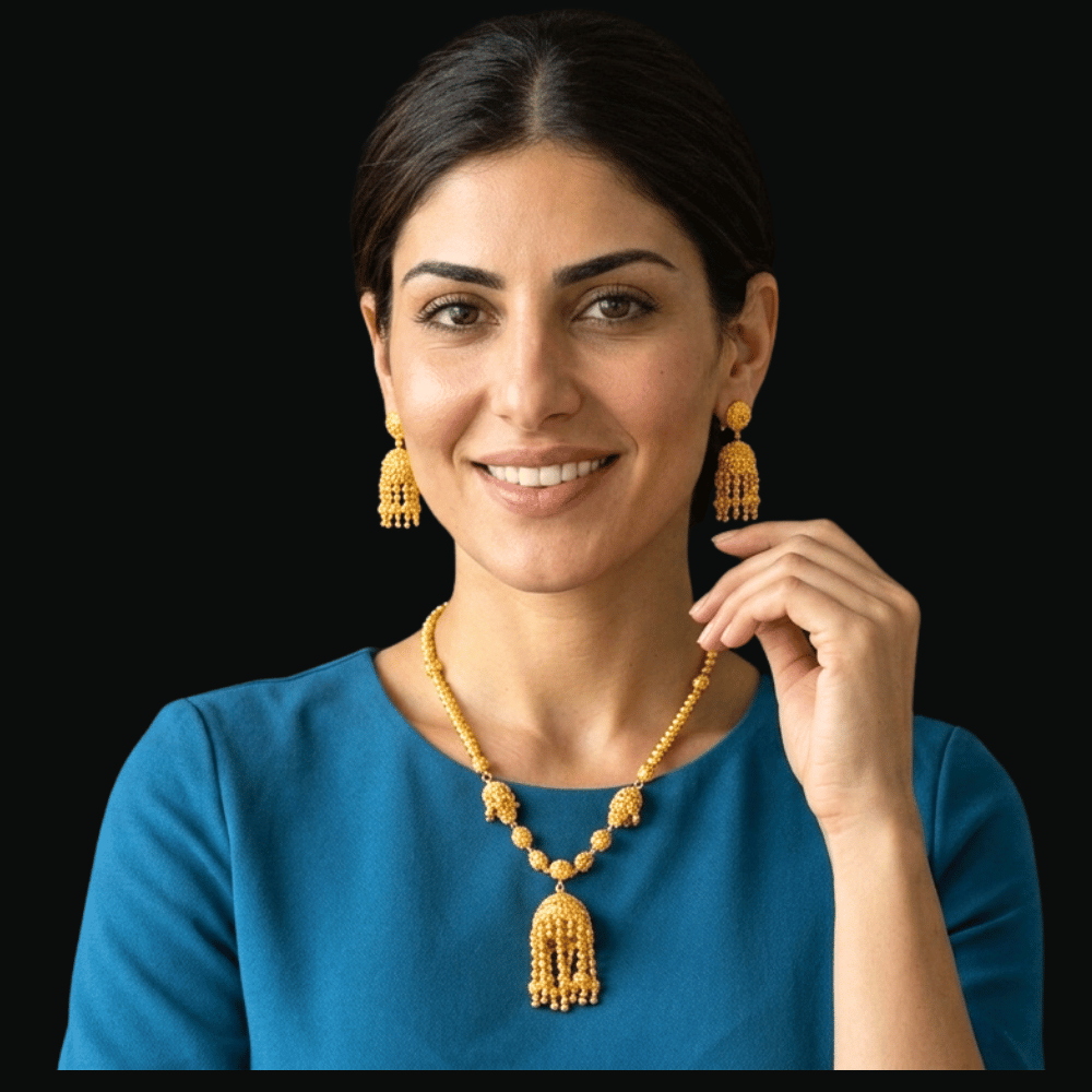 22K Gold Necklace Set 
