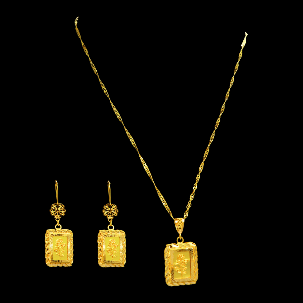 21K Gold Necklace Set  