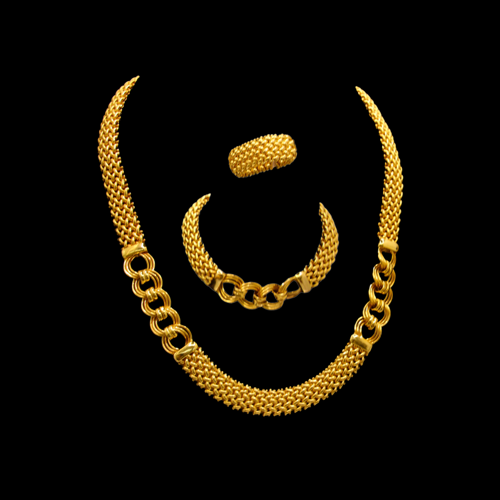21K Gold Necklace Set  