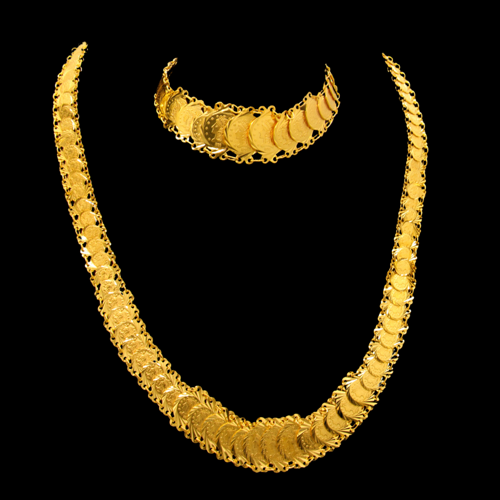 21K Gold Necklace Set