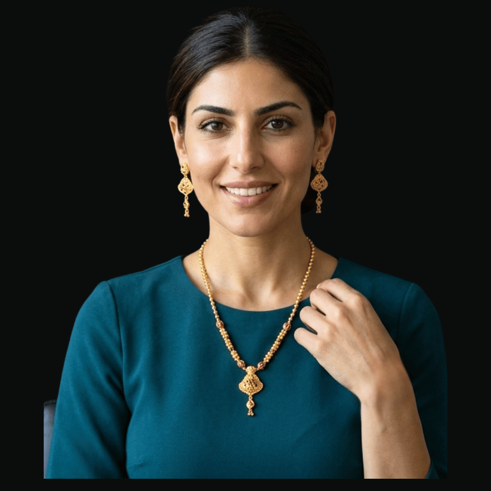 22K Gold Necklace Set  