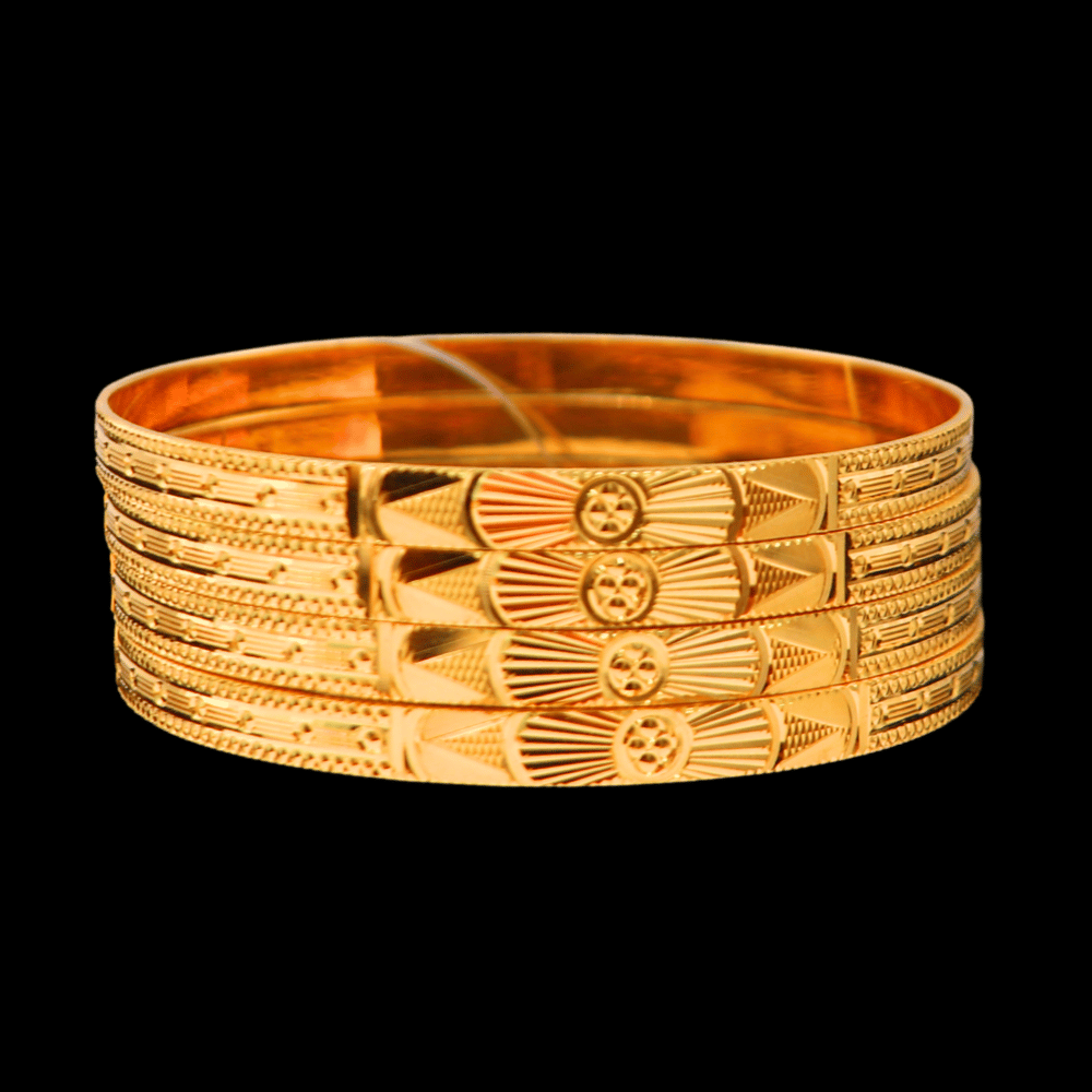 22K Gold Bangle Set (S)   