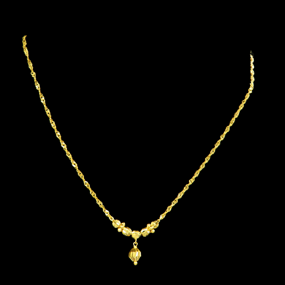 22K Short Gold Necklace - SW33741 - Yasini Jewelers
