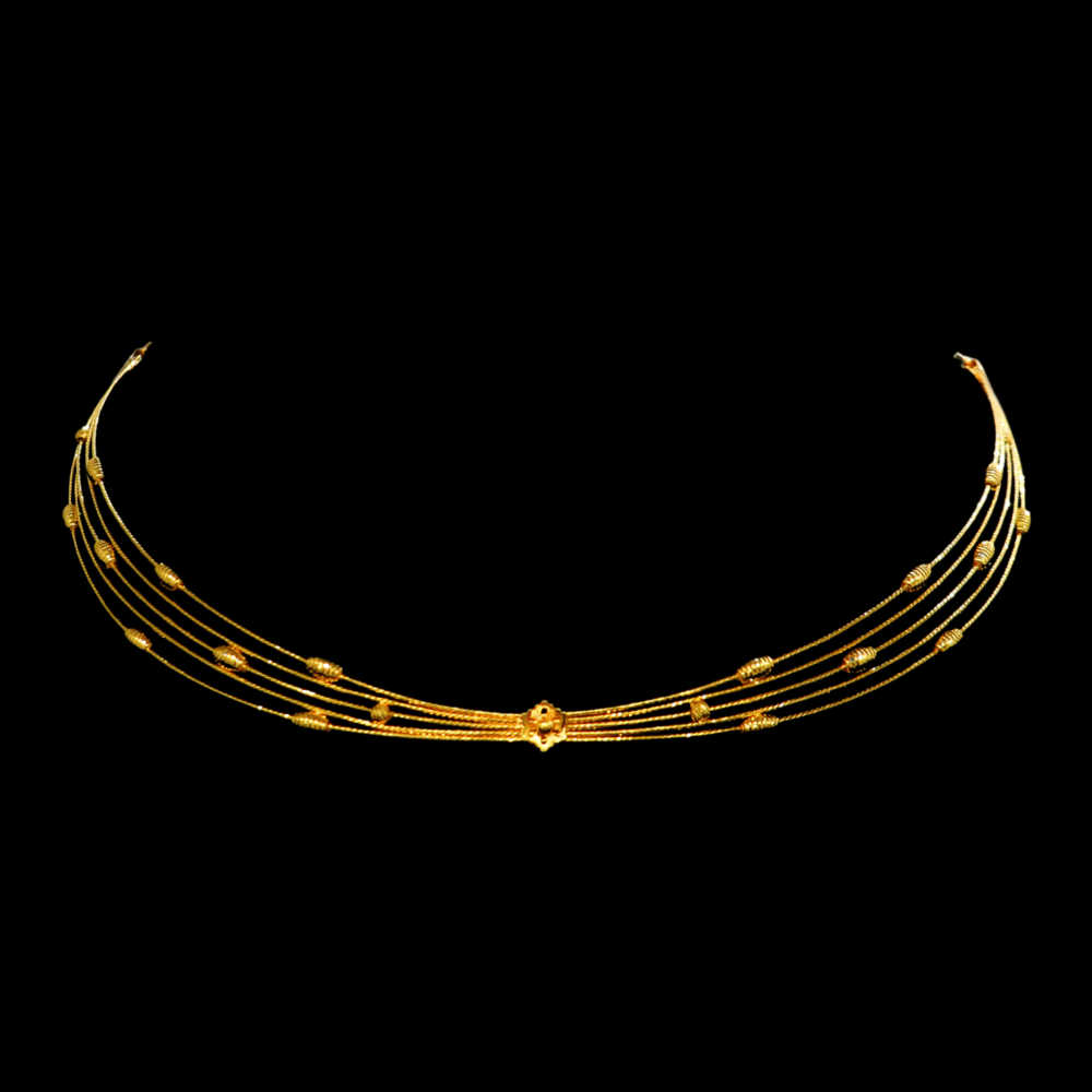 22K Short Gold Necklace - SW33455 - Yasini Jewelers