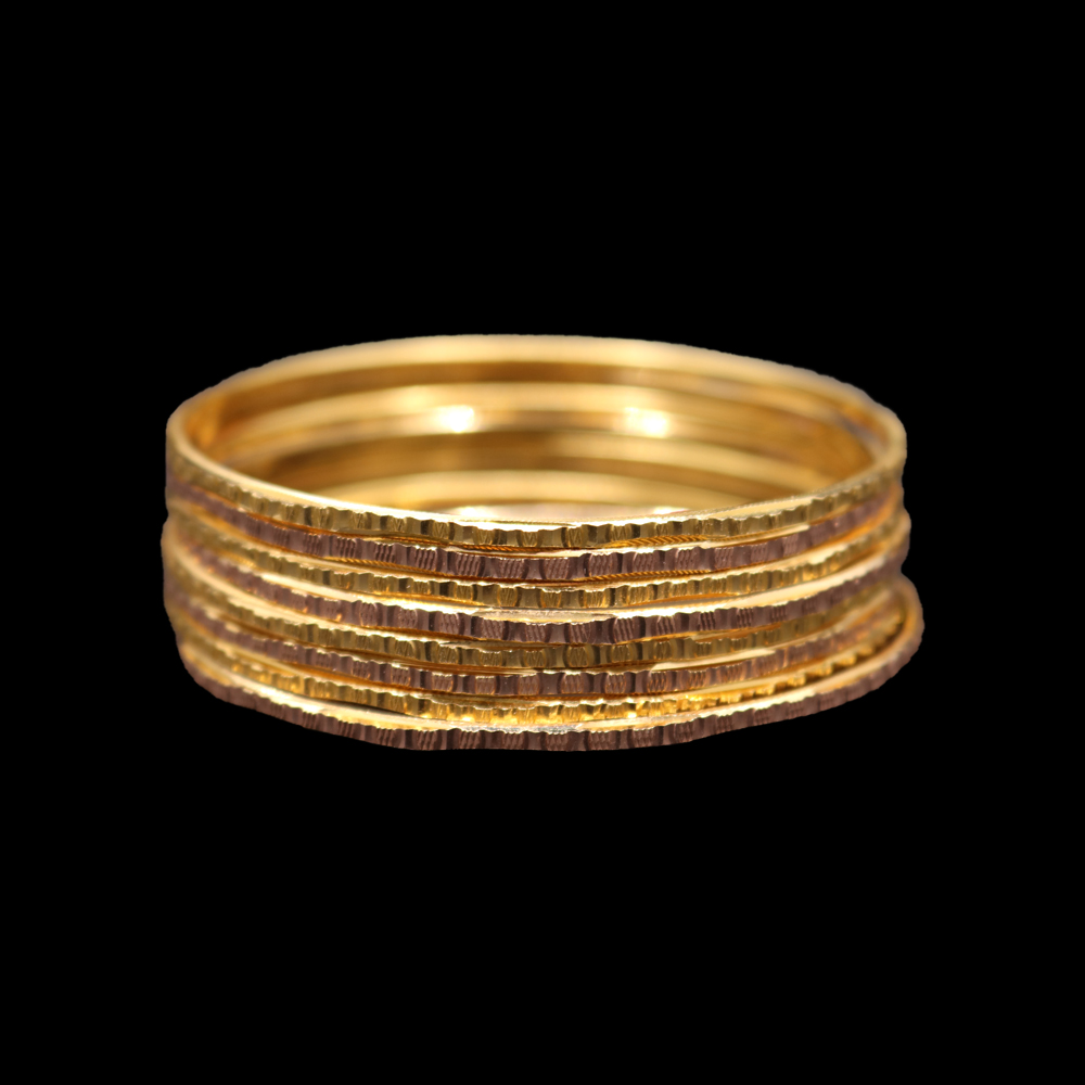 22K Gold Bangle Set (S)