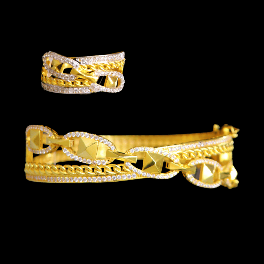21k Gold Bangle Ring     
