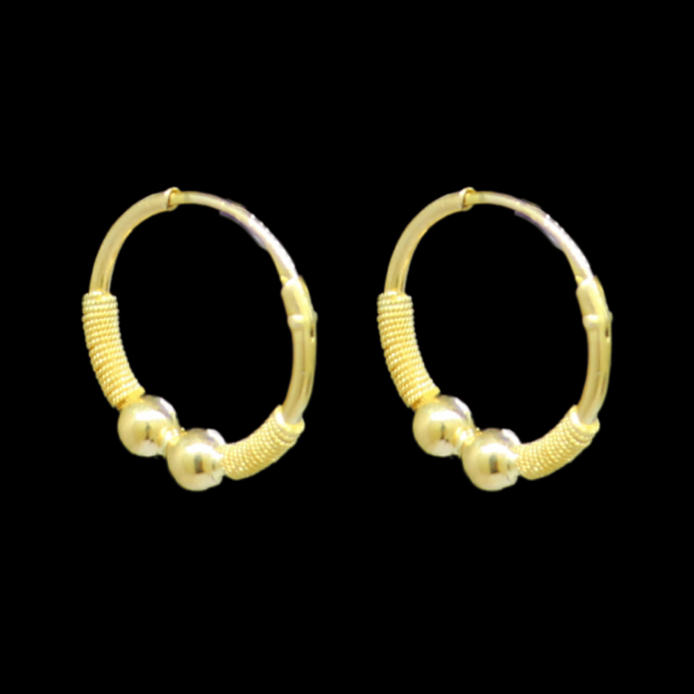 22K Gold Stud Drop Earrings - SW33376, style SW33376