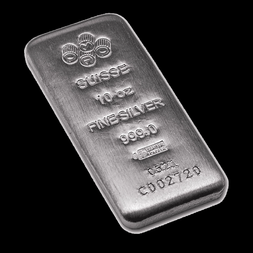 10 Ounce PAMP Suisse Silver Bar