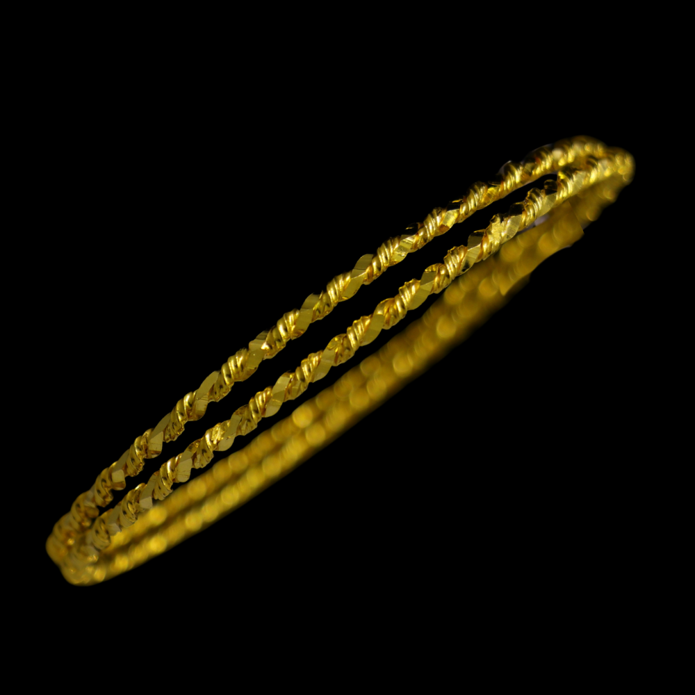 22K Gold Bangle Set (XS)