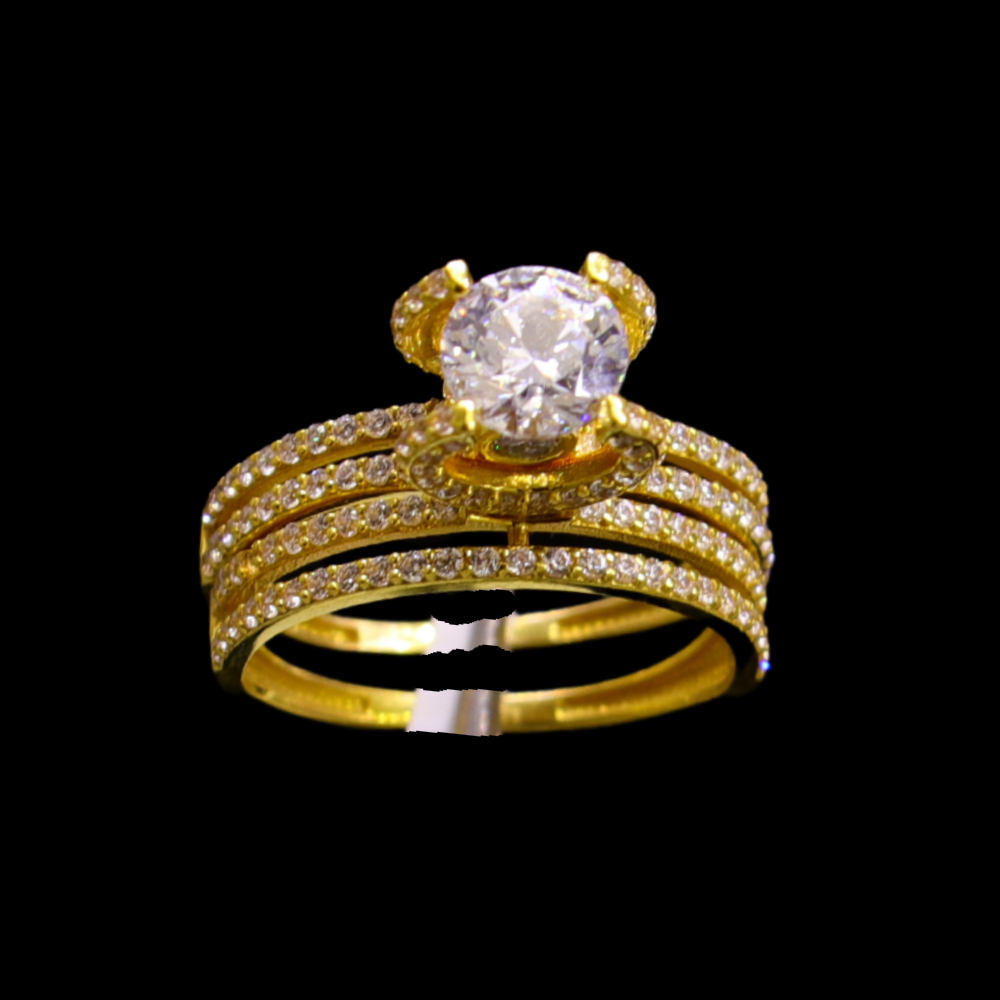 21K Gold Bridal Ring  Set  