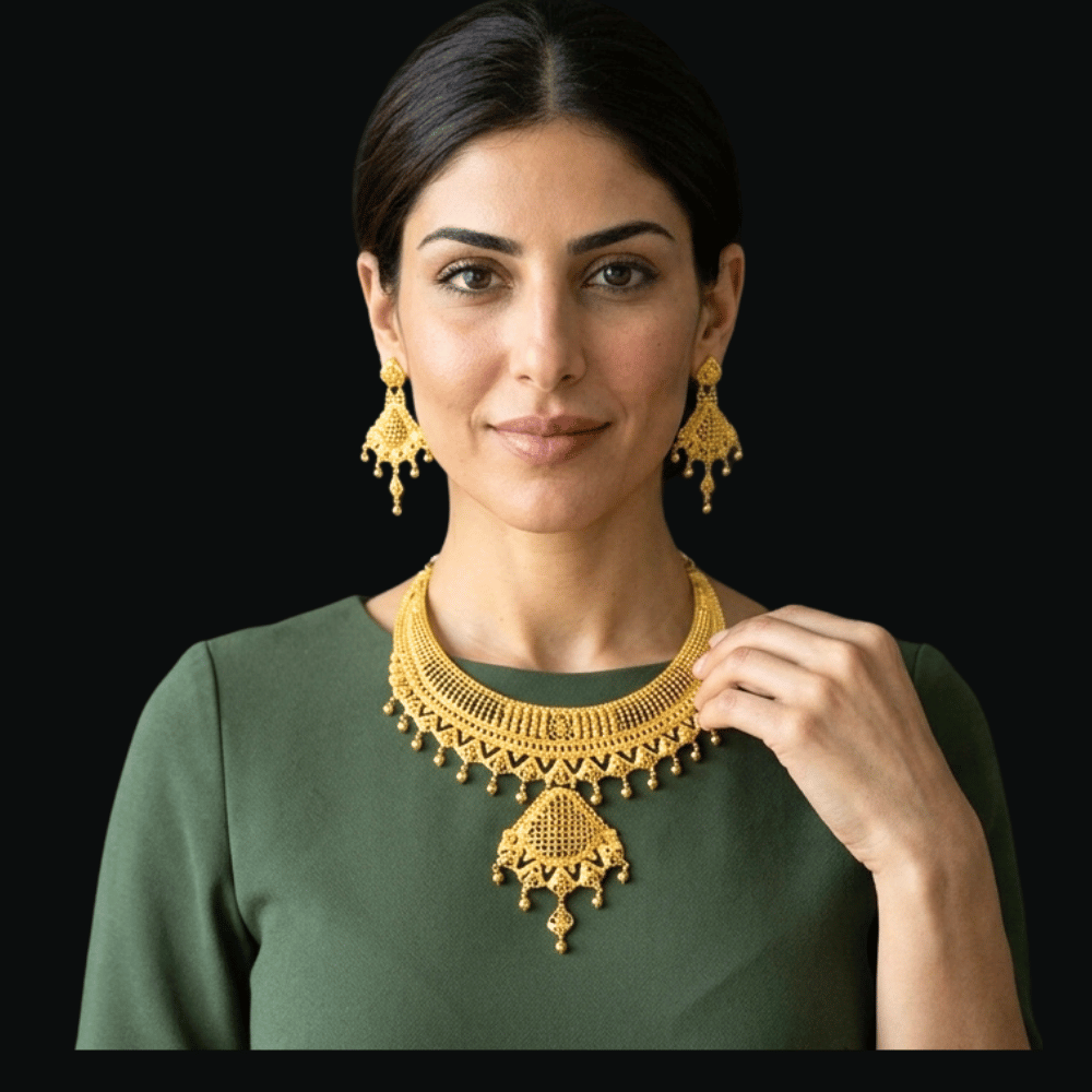 22K Gold Necklace Set