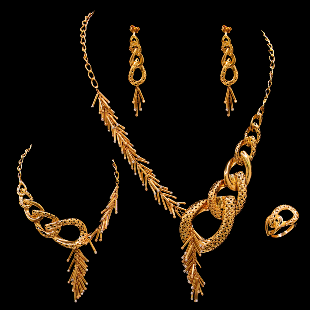 21K Gold Lazurde Necklace Set