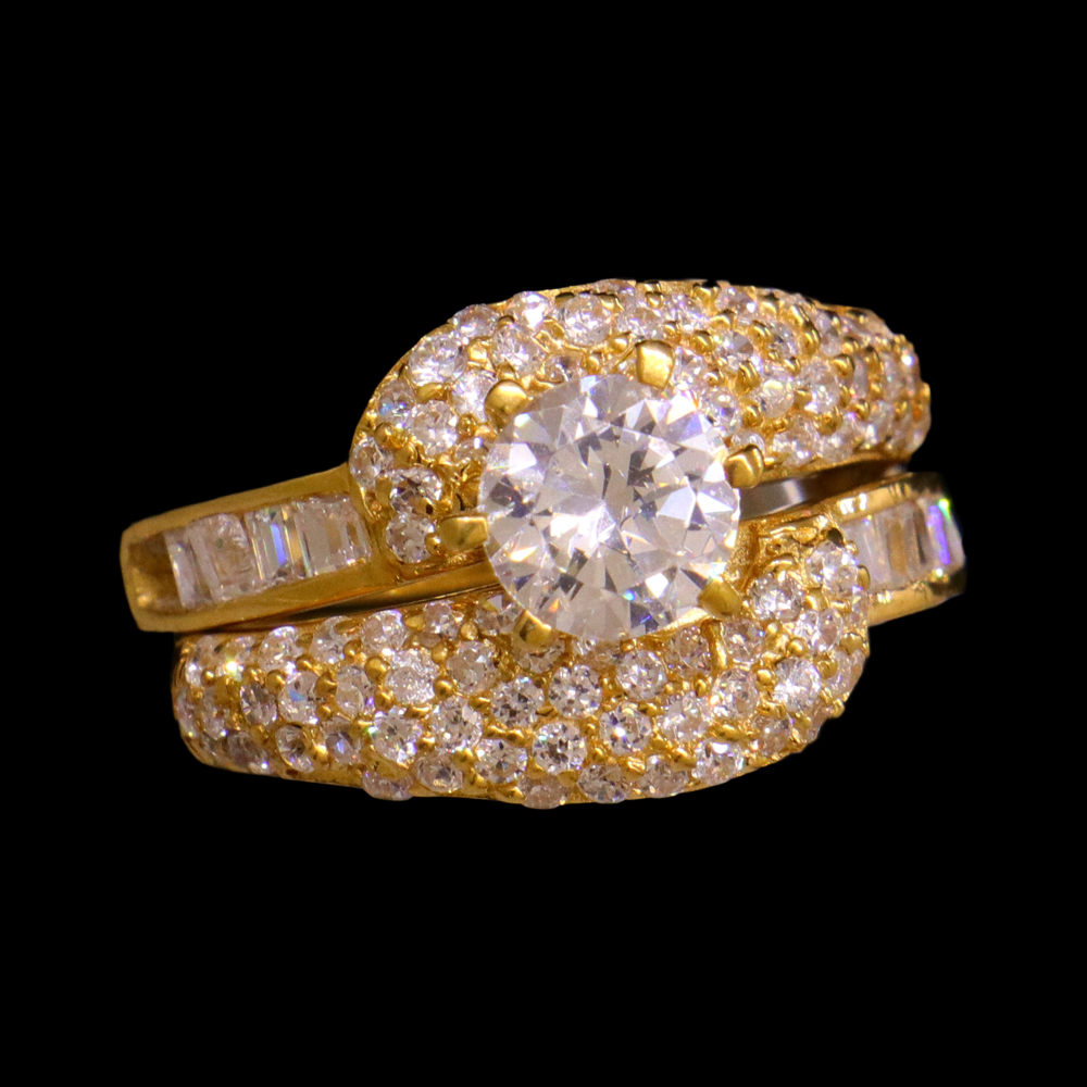 21K Gold Bridal Ring Set