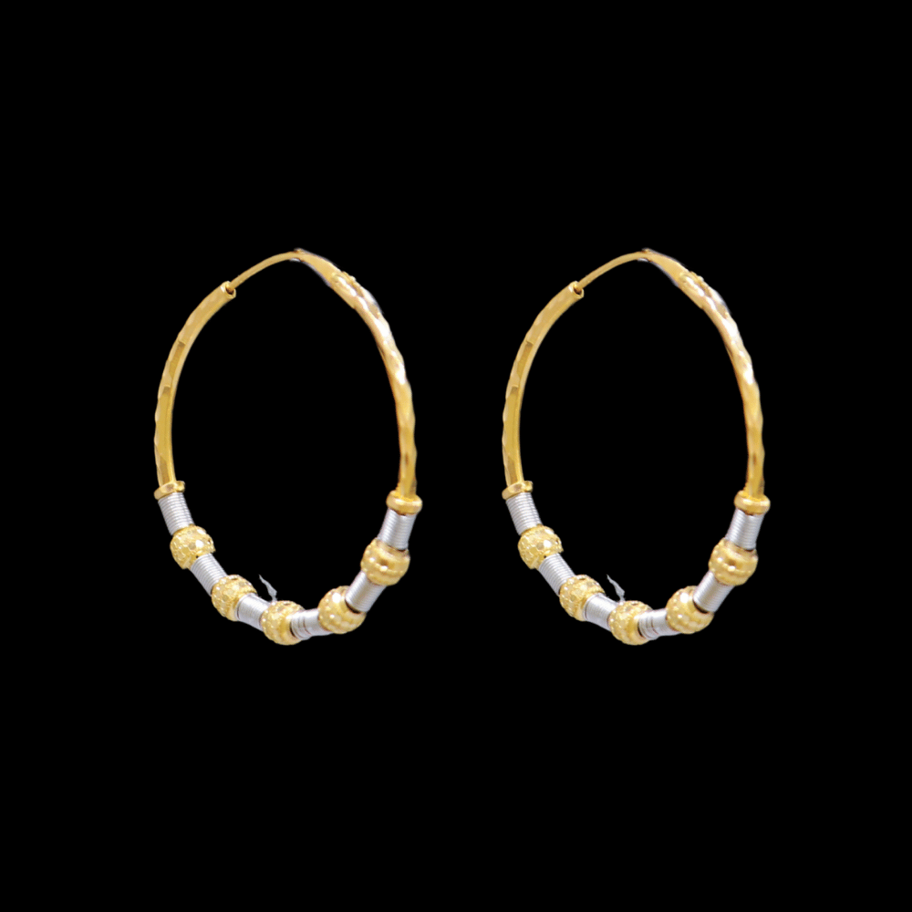 22K Gold Stud Drop Earrings - SW33374, style SW33374