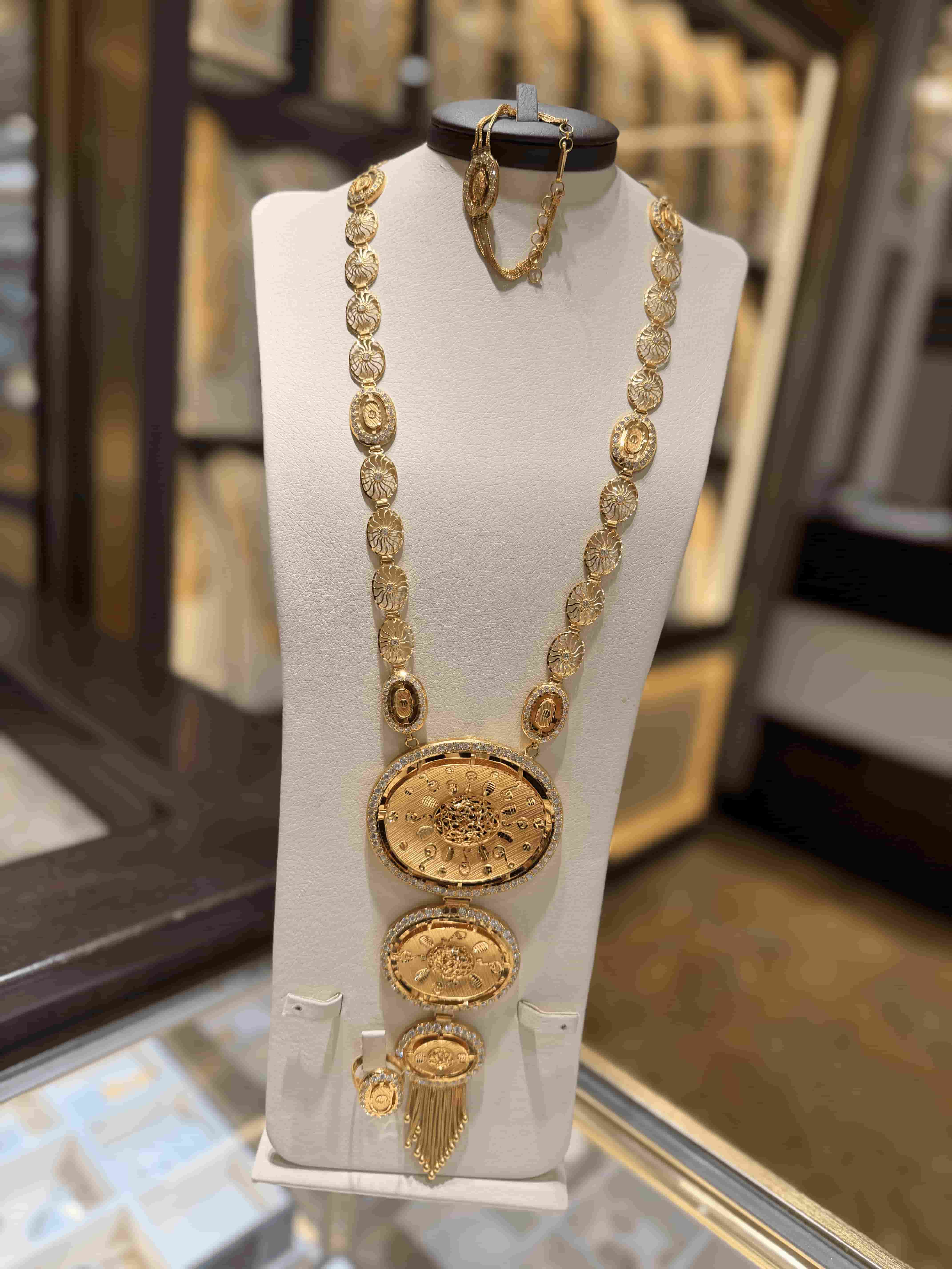 21K Gold Necklace Set  