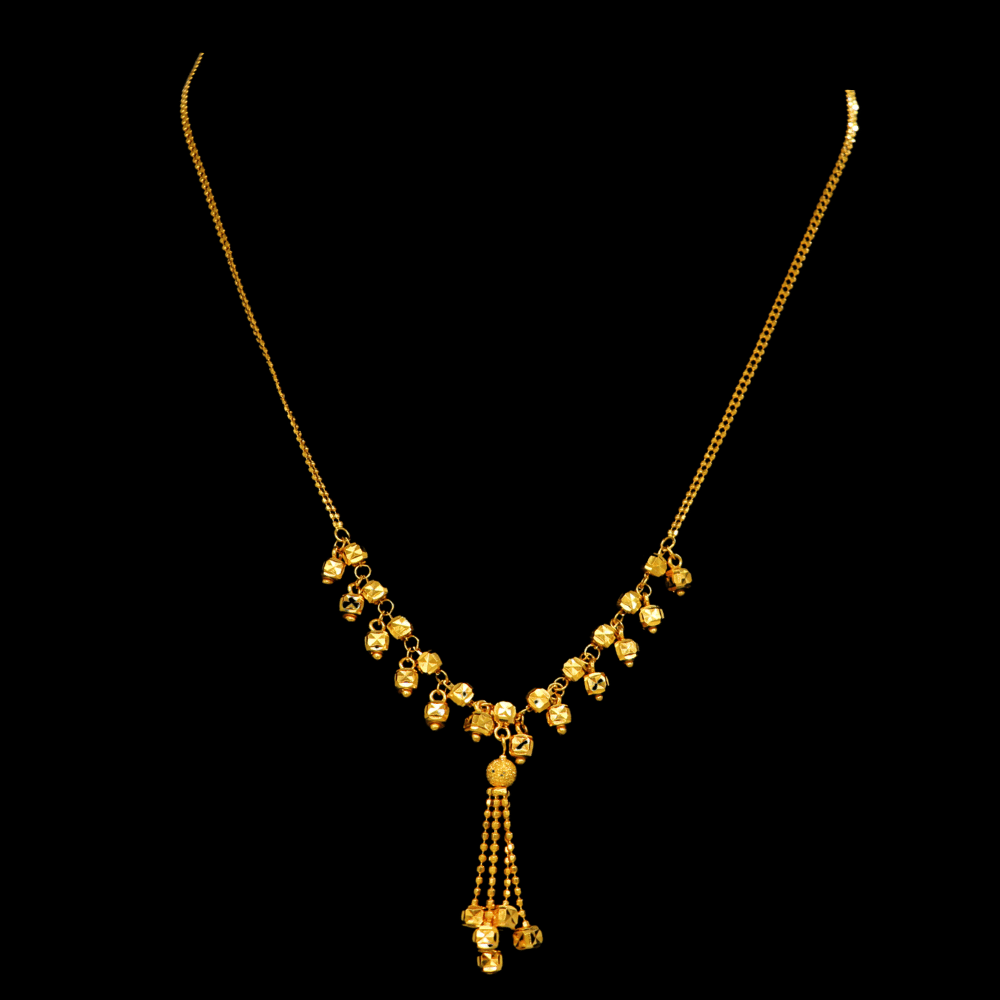 22K Short Gold Necklace - SW33564 - Yasini Jewelers