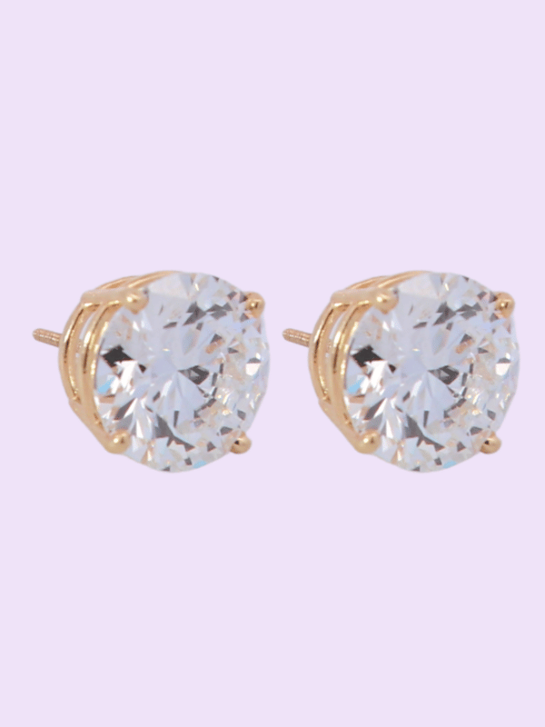 Lab-Diamond Stud Earrings  