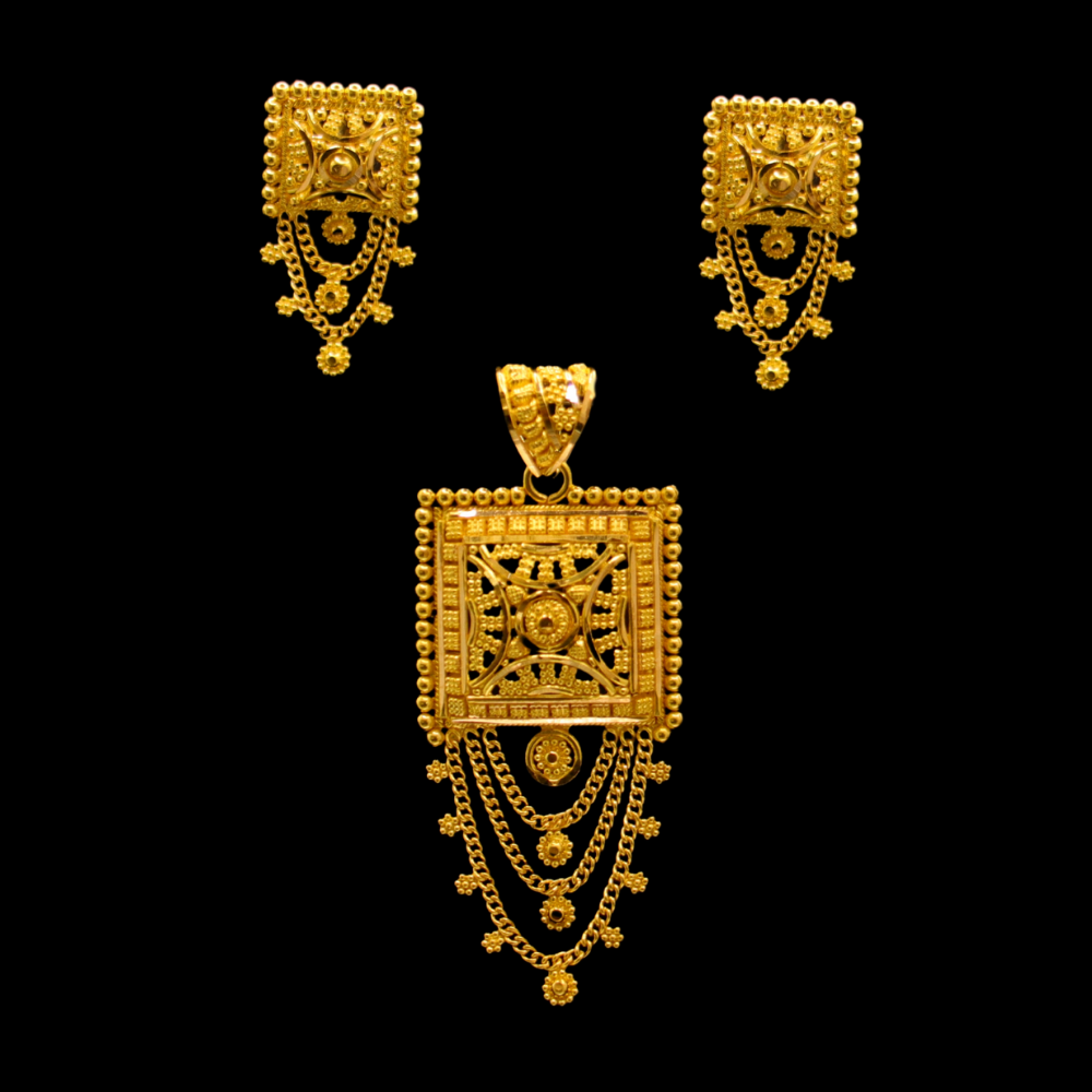 22K Gold Pendant Set