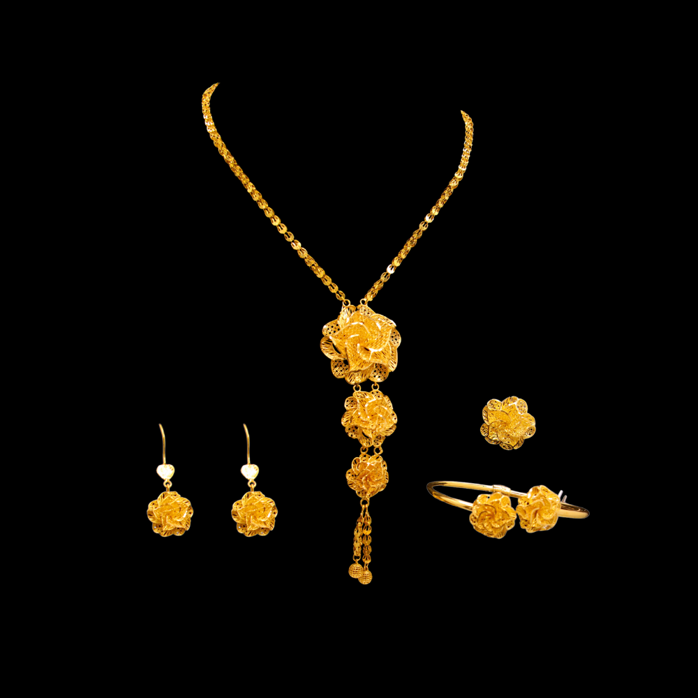 21K Gold Necklace Set 