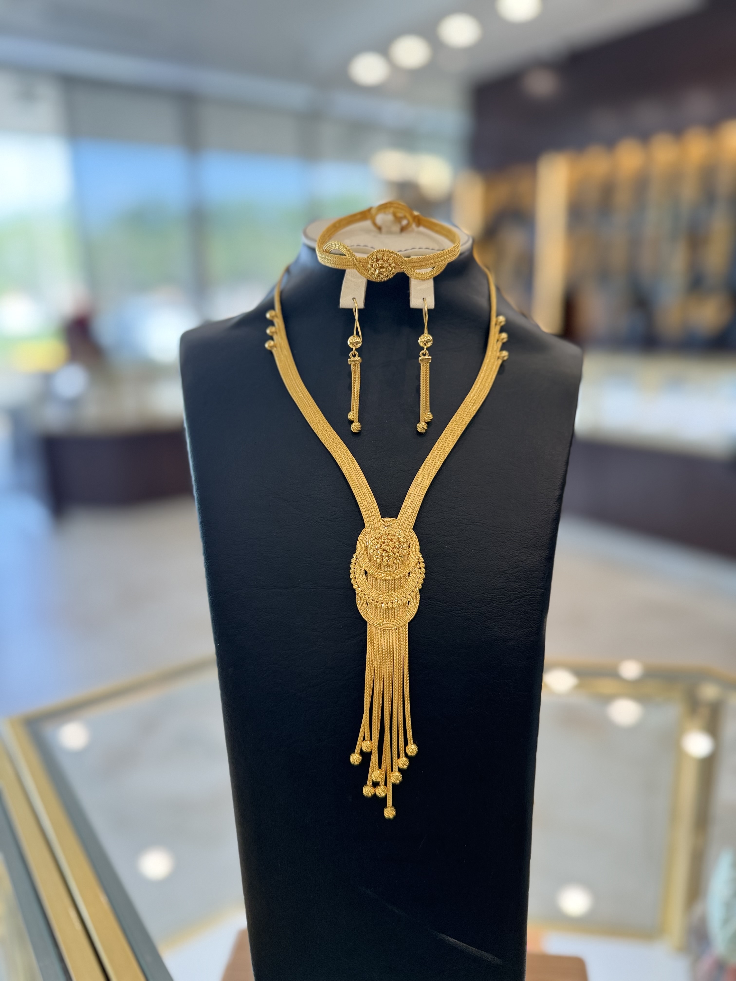 21K Gold Necklace Set  