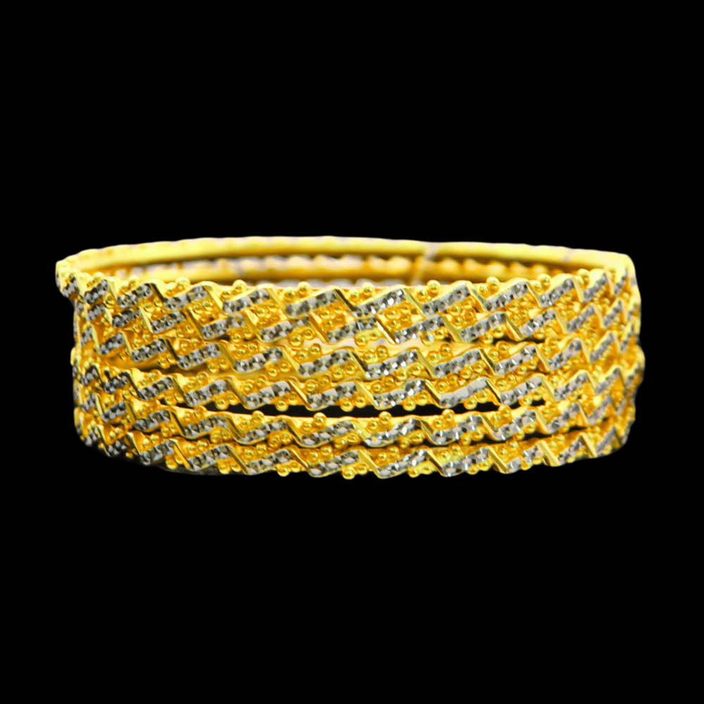 22K Gold Bangle Set, XS (18), style SD33307