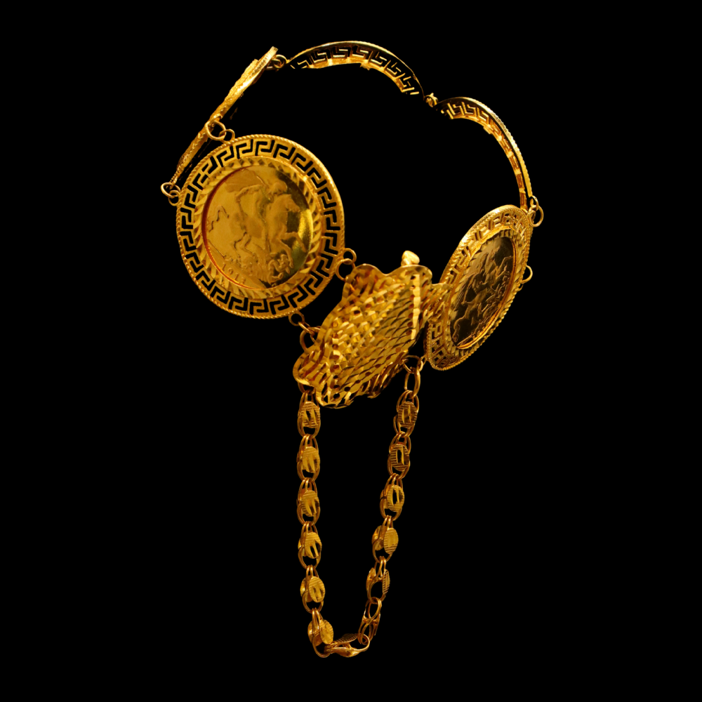 21K Gold Hand Bracelet