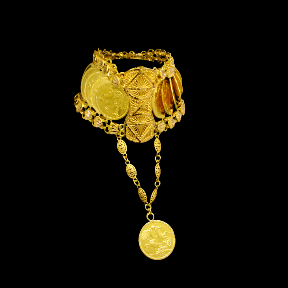 21K Gold Coins Bracelet