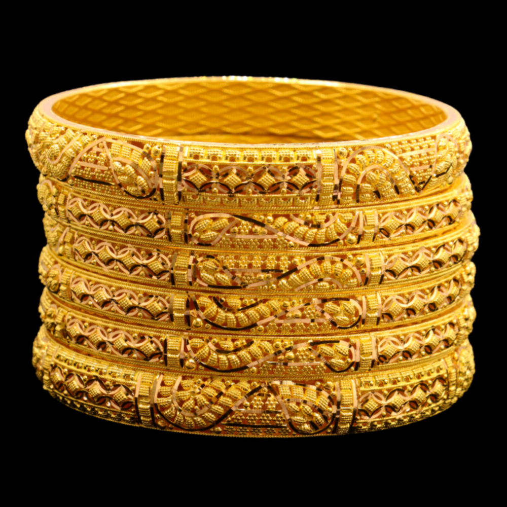 22K Gold Bangle Set (XS)