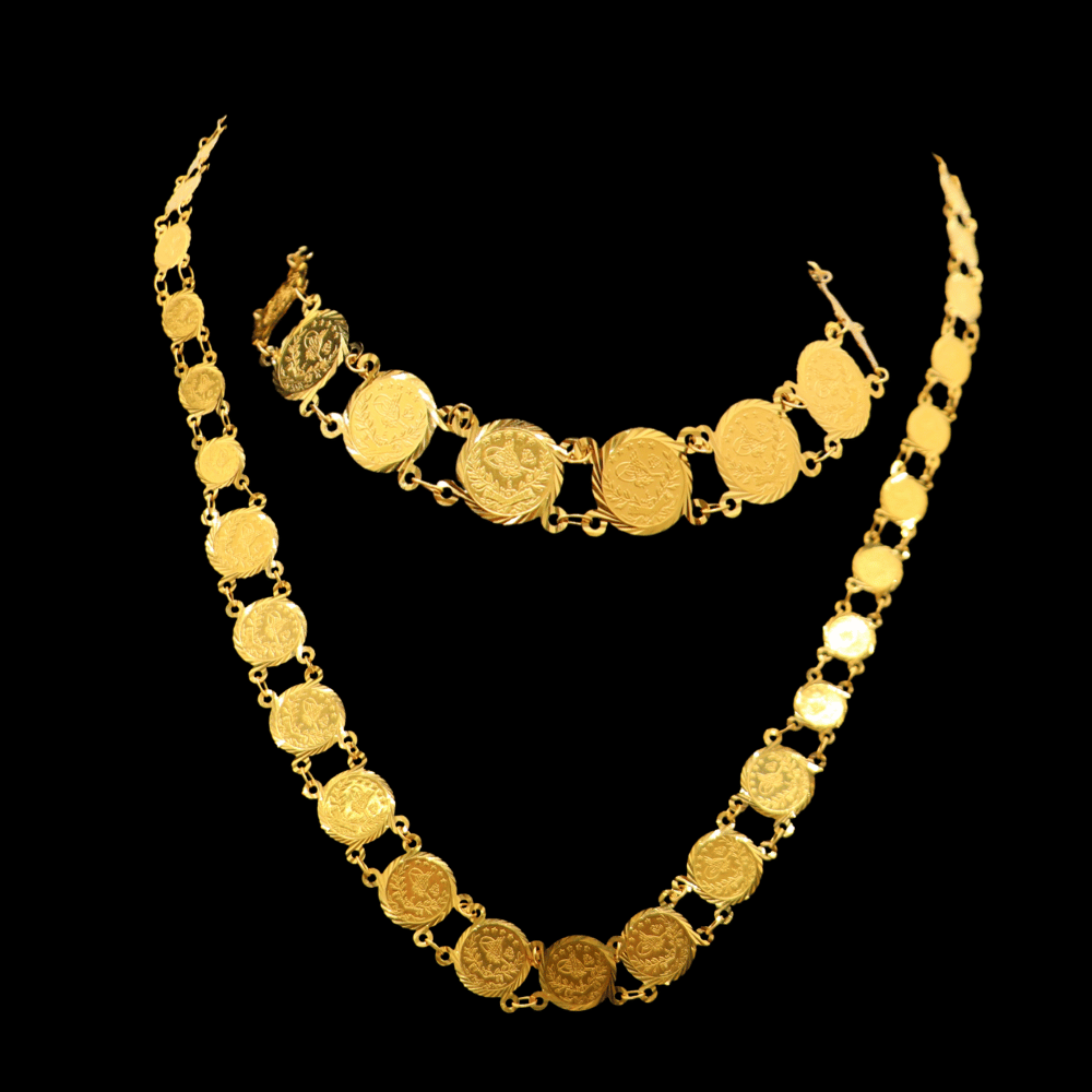 21K Gold Necklace Set