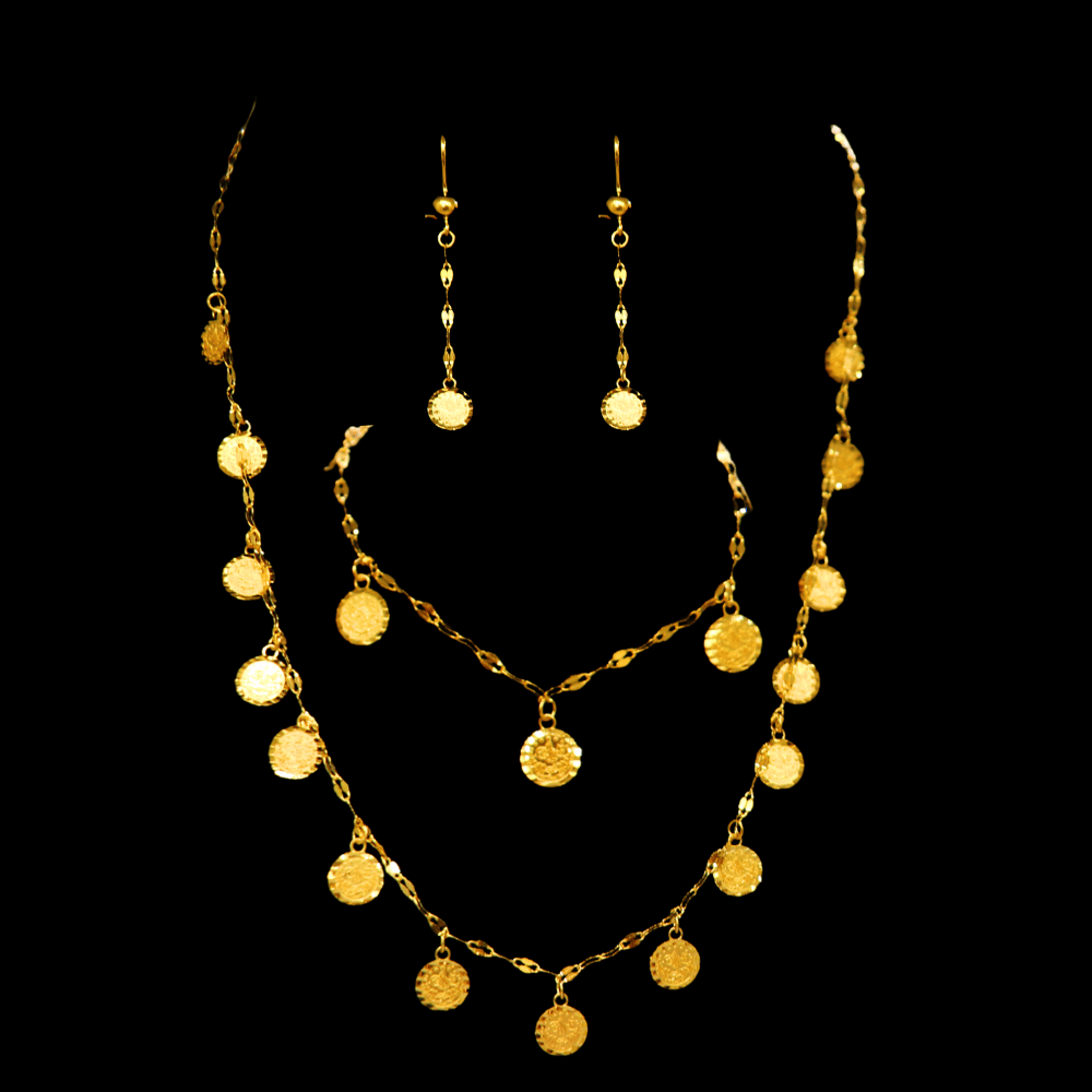 21K Gold Necklace Set 
