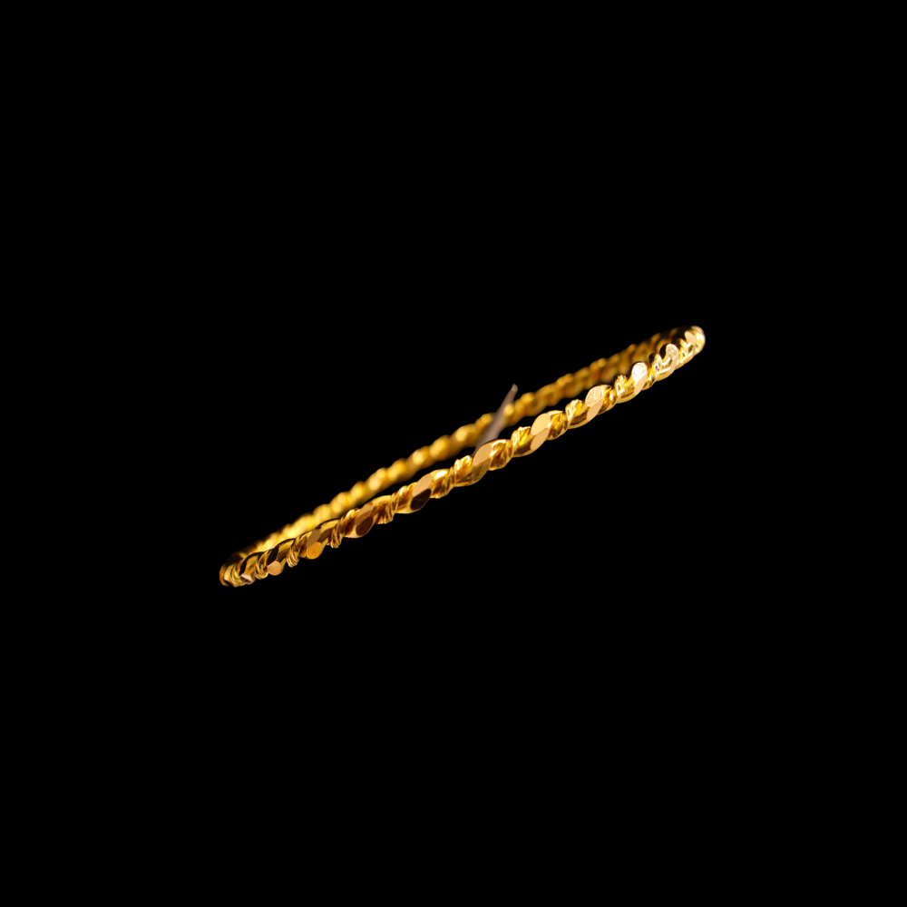 21K Gold Bangle Set OF 1 (XL) 