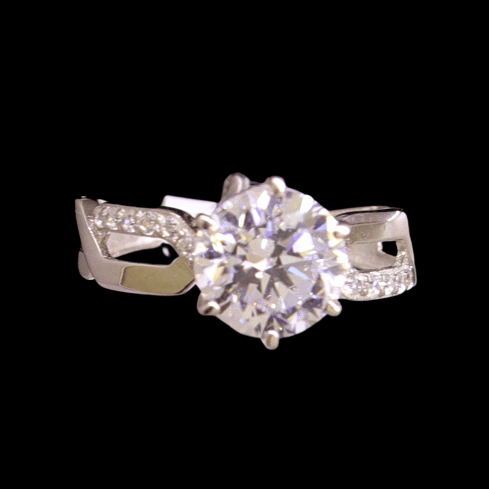 18K White Gold Bridal Ring     