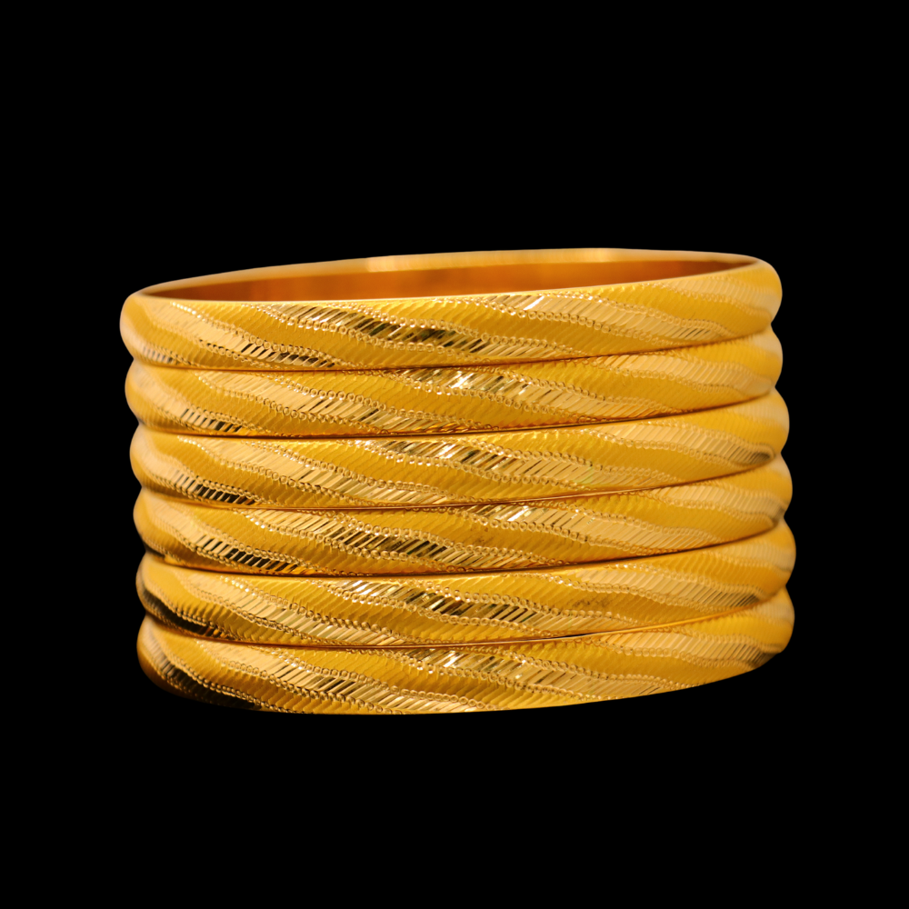 21K Gold Bangle Set (XL)
