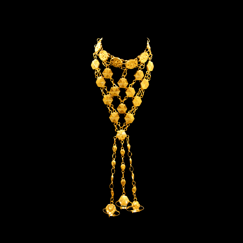 21K Gold Hand Bracelet  