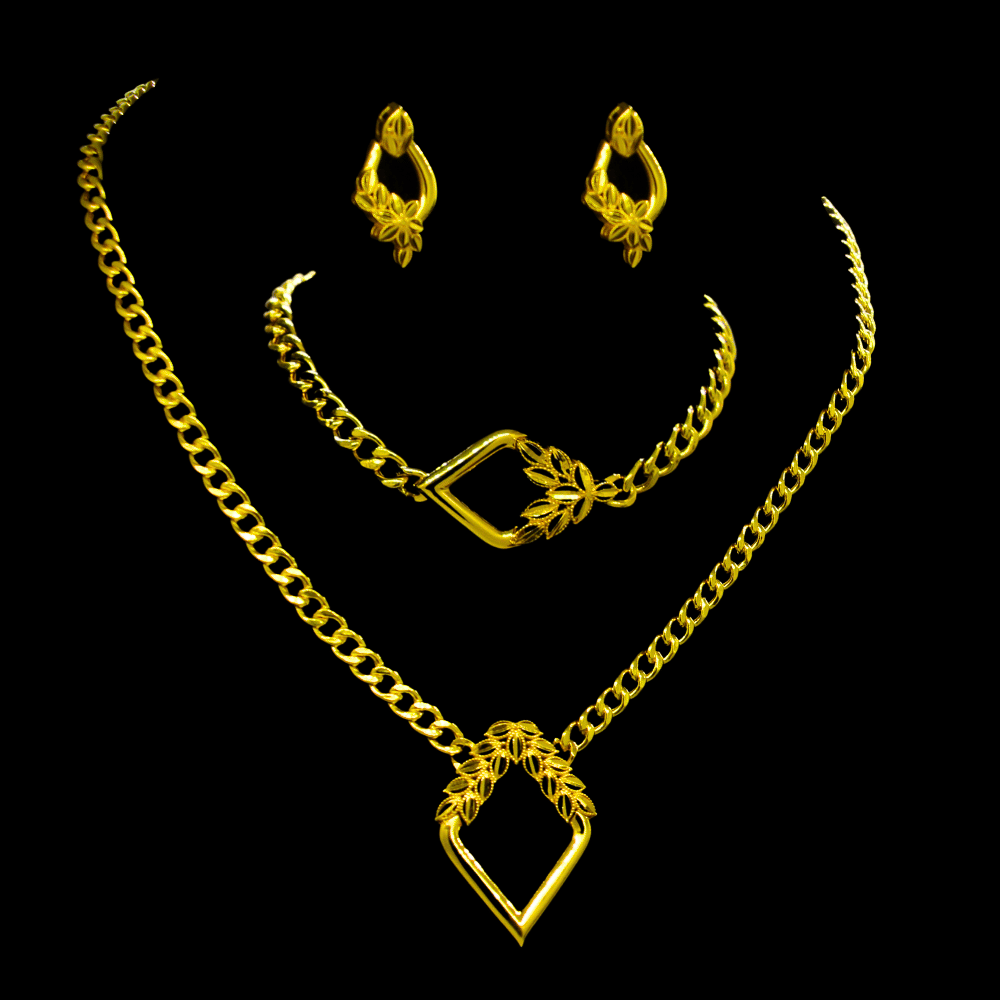 21K Gold Necklace Set  