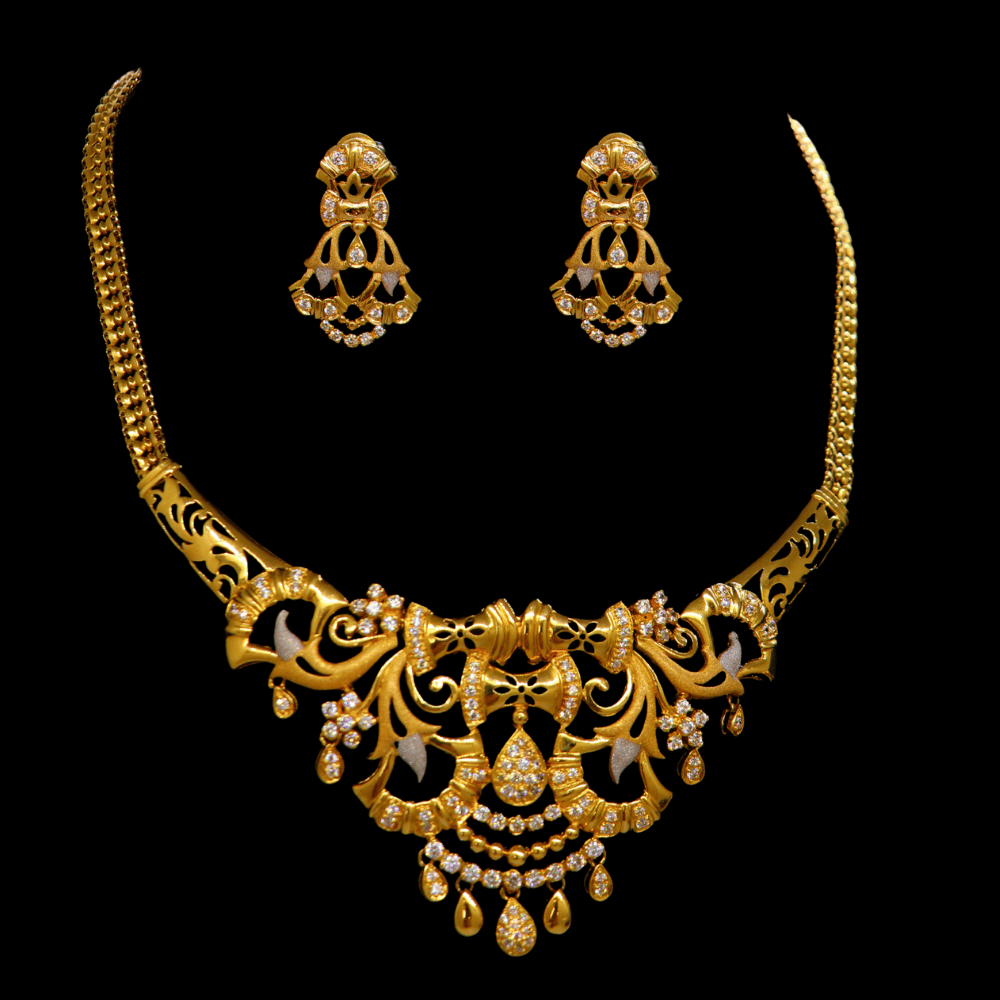 21K Gold Necklace Set 