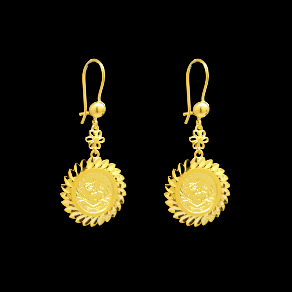 21K Gold Earrings  