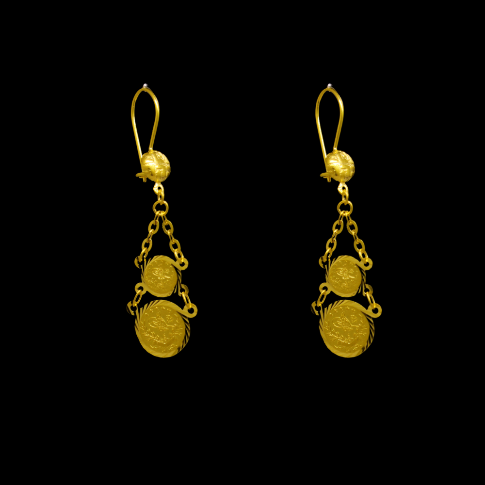 21K Gold Earrings  