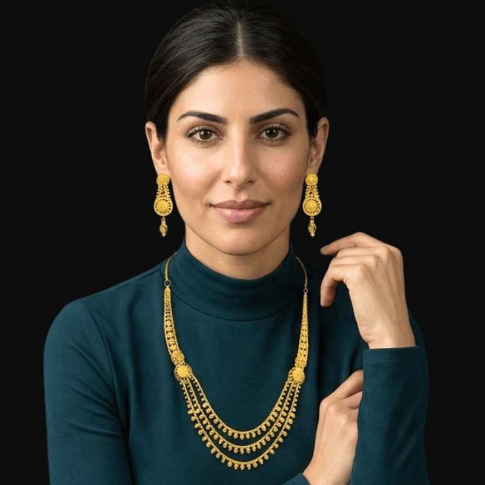 22K Gold Necklace Set    