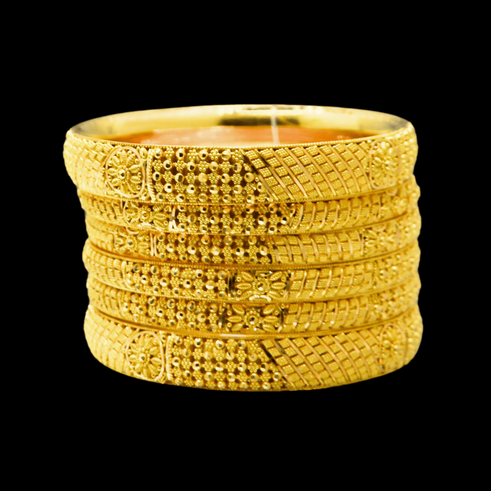 22K Gold Bangle Set (XS)