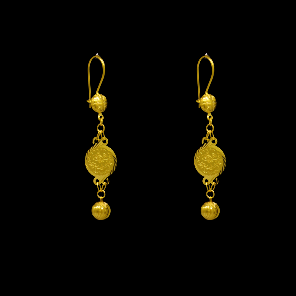 21K Gold Earrings 