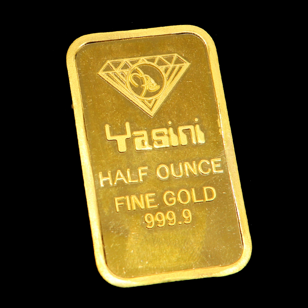 24K Gold Yasini Half Ounce Bar | SW31204