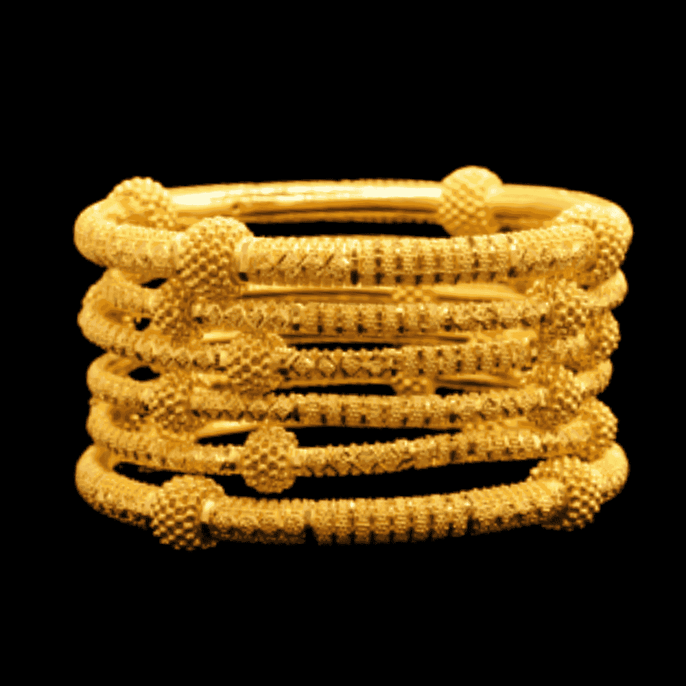 22K Gold Bangle Set (XS)