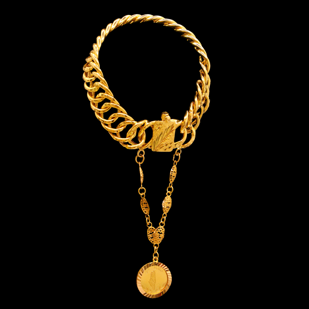 21K Gold Hand Bracelet
