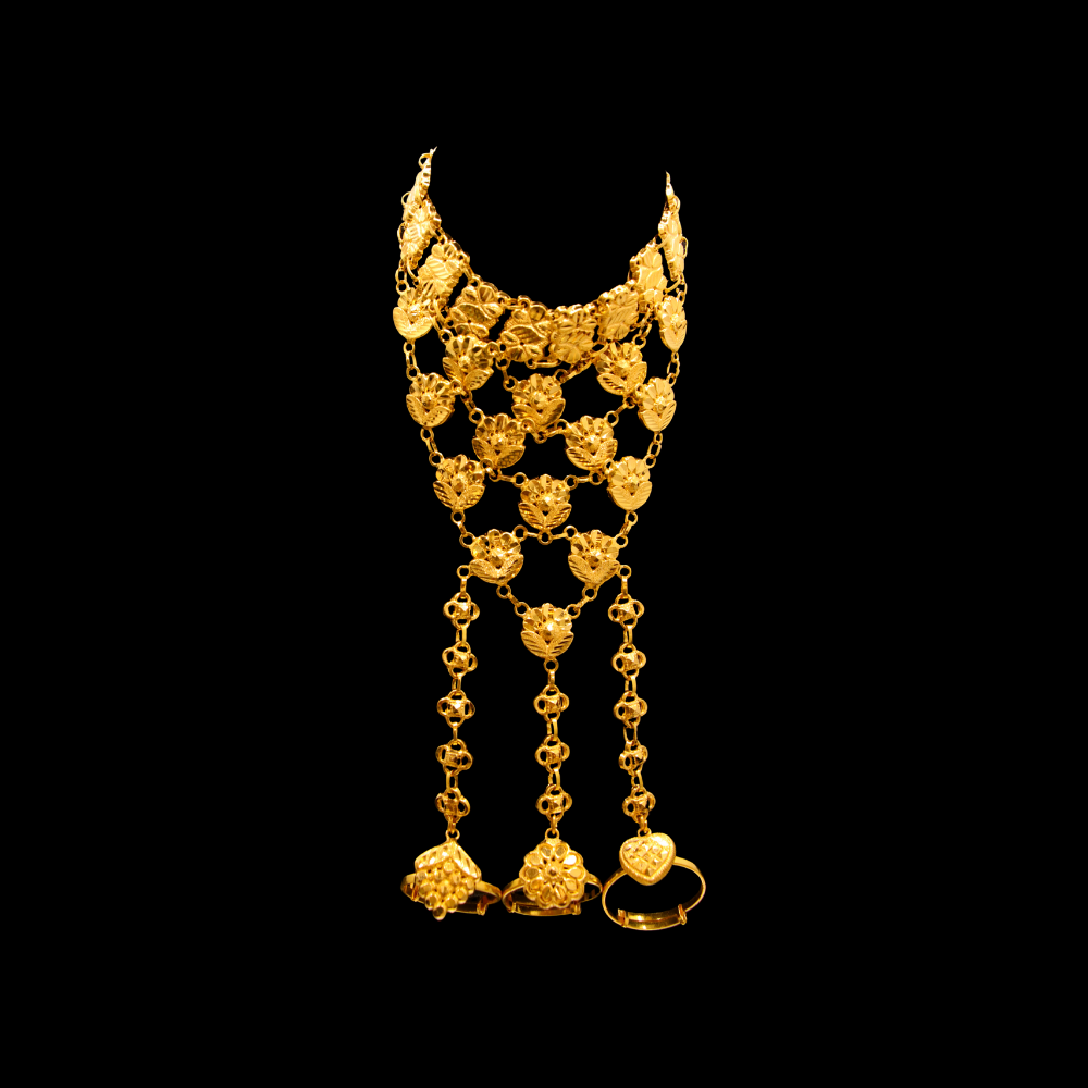 21K Gold Hand Bracelet  