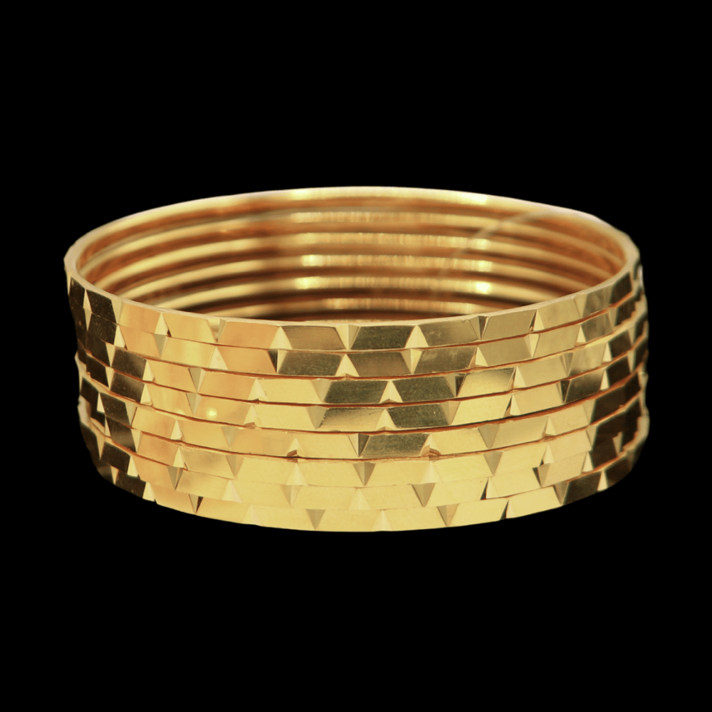 22K Gold Bangle Set (S) 