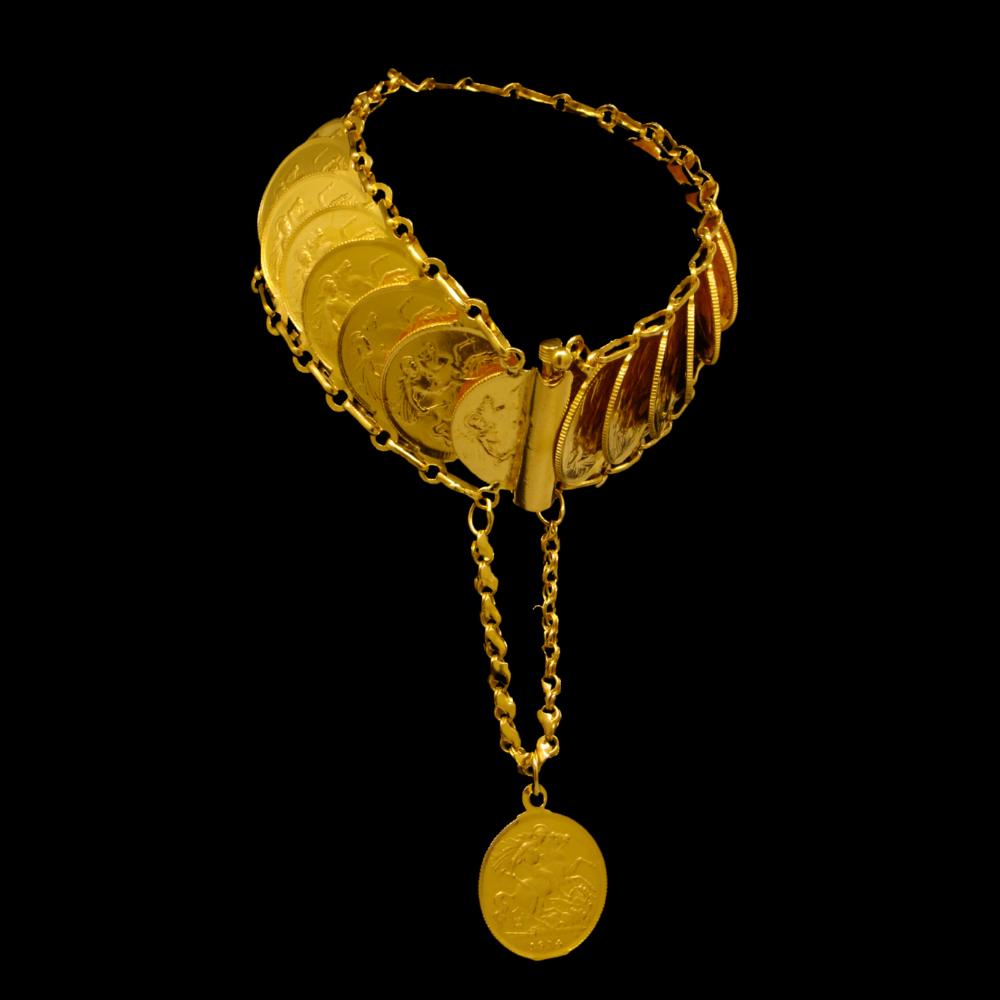 21K Gold Hand Bracelet